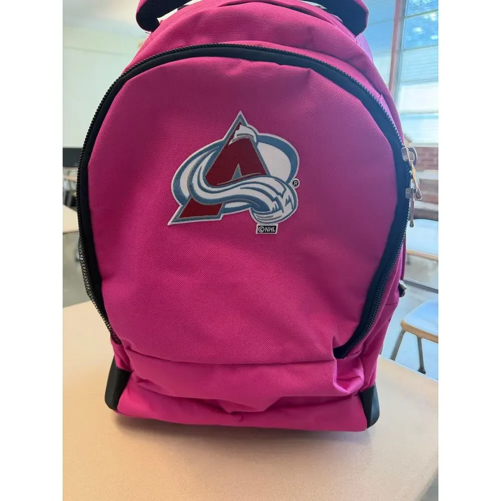 MOJO Colorado Avalanche Pink 19” Wheeled Rolling Backpack NHL
